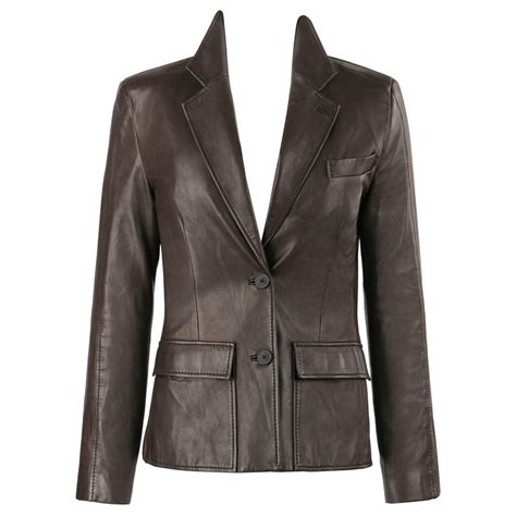 ysl brown leather jacket|saint laurent leather jacket women's.